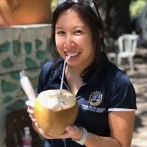 Dr Evelyne Cheng, NT - a medical doctor, joined a team in 2019. She happily and skilfully melded together the jobs of dental assistant, sterilisation nurse and medical advisor. She loved Atauro..especially the coconuts!